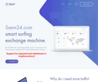 SSem24.com(Traffic Exchange Service) Screenshot