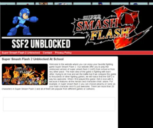 SSF2Game.com(Super Smash Flash 2 Flash Game) Screenshot