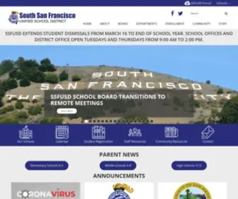 SSfusd.org(South San Francisco Unified School District) Screenshot