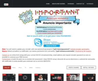 SSH101.com(Broadcast Unlimited Live and Video file Streaming) Screenshot