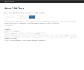 SSHcheck.com(Rebex SSH Check) Screenshot