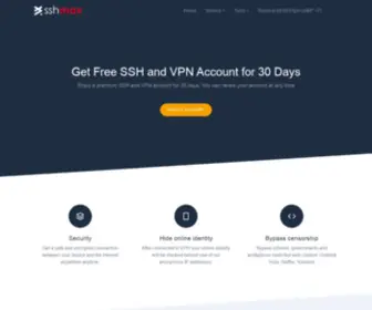 SShmax.net(Get Free SSH and VPN Account for 30 Days) Screenshot