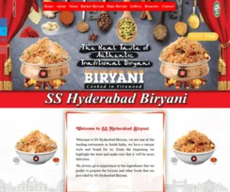 SSHyderabadbiryani.com(SS Hyderabad Biryani Private Limited) Screenshot