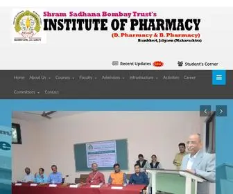 SSipjalgaon.org(Shram Sadhana Bombay Trust's Institute of Pharmacy) Screenshot