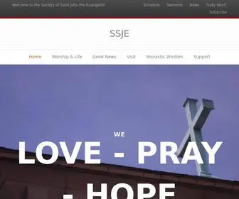 SSje.org(A Monastic community in the Anglican Episcopal tradition) Screenshot