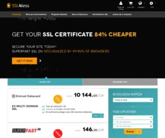 SSL4Less.com.co(Los mejores certificados SSL) Screenshot