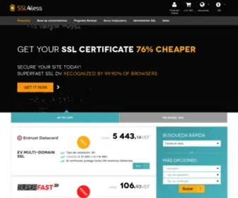 SSL4Less.com.ve(Los mejores certificados SSL) Screenshot