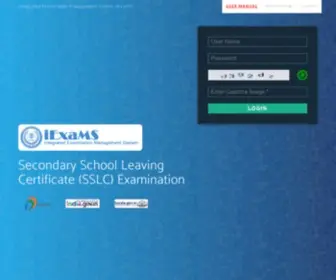 SSlcexamkerala.gov.in(IExaMS SSLC Portal) Screenshot