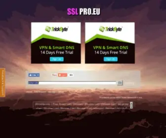 SSLpro.eu(Web Proxy Site) Screenshot