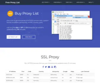 SSLproxies.org(SSL Proxy List) Screenshot