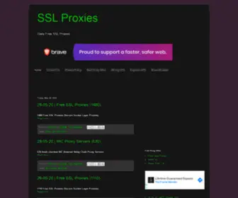 SSLproxies24.top(SSL Proxies) Screenshot