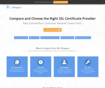 SSLshopper.com(SSL Certificate Comparison and Reviews) Screenshot