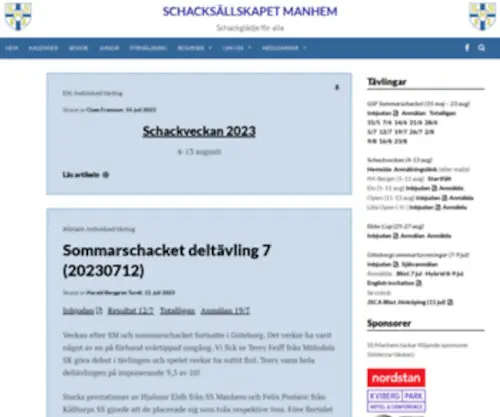 SSmanhem.se(Schacksällskapet Manhem) Screenshot