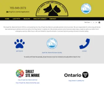 SSmanimalcontrol.ca(Sault Ste) Screenshot