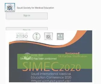 SSme.org.sa(Saudi Society for Medical Education) Screenshot