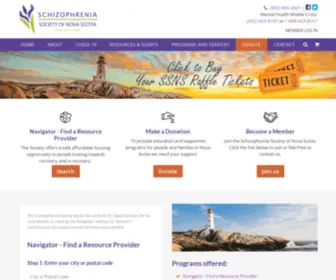 SSNS.ca(Schizophrenia Society of Nova Scotia) Screenshot