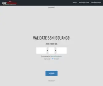 SSnvalidator.com(SSN Validator) Screenshot