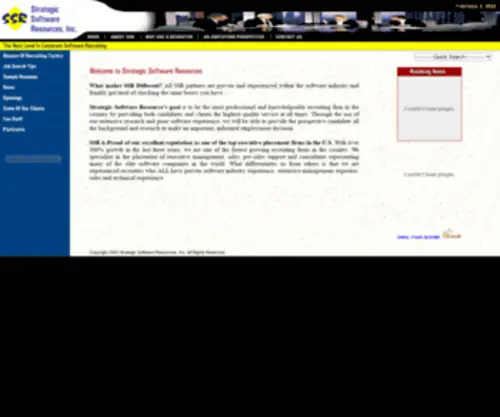 SSrcorp.com(Software Recruiting Strategic Software Resources) Screenshot