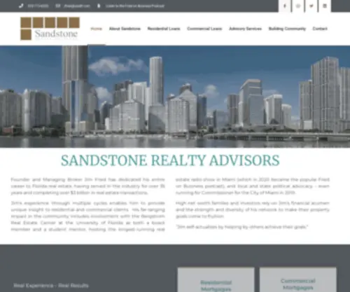 SSrefl.com(Sandstone Realty Advisors) Screenshot