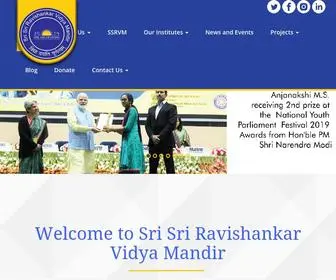 SSRVM.org(Sri Sri Ravishankar Vidya Mandir) Screenshot