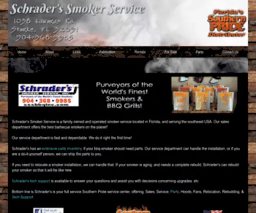 SSSBbqinc.com(Schrader's Smoker Service) Screenshot