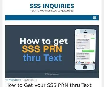 SSSinquiries.com(SSS Inquiries) Screenshot