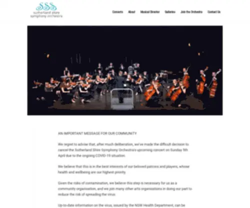 SSSO.org(The orchestra) Screenshot