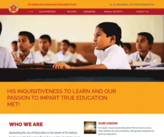 SSSSet.org(Sri Sathya Sai Saraswathi Education Trust) Screenshot