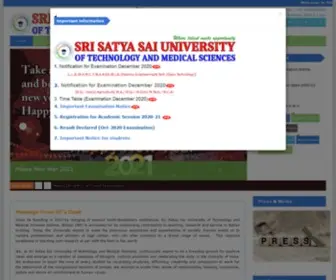 SSSutms.co.in(Sri Satya Sai University of Technology & Medical Sciences) Screenshot