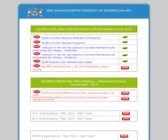 SSusonline.org(Sree Sankaracharya University of Sanskrit) Screenshot