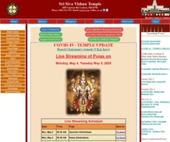 SSVT.org(Sri Siva Vishnu Temple) Screenshot