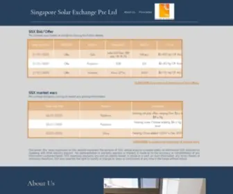 SSX.com.sg(Singapore Solar Exchange) Screenshot