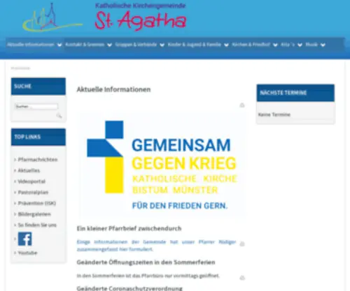 ST-Agatha-Dorsten.de(Katholische Kirchengemeinde) Screenshot