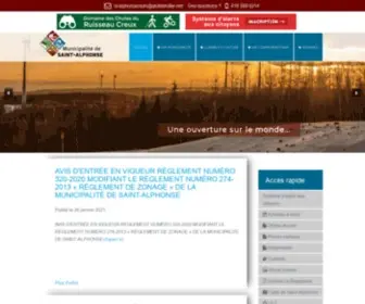 ST-Alphonsegaspesie.com(Accueil) Screenshot