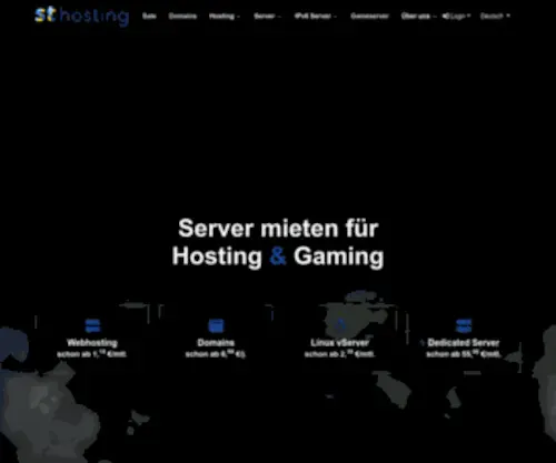 ST-Hosting.com(Schnelle und zuverlässige Prepaid vServer von ST) Screenshot