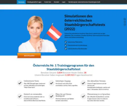 Staatsbuergerschaftspruefung.at(Startseite) Screenshot