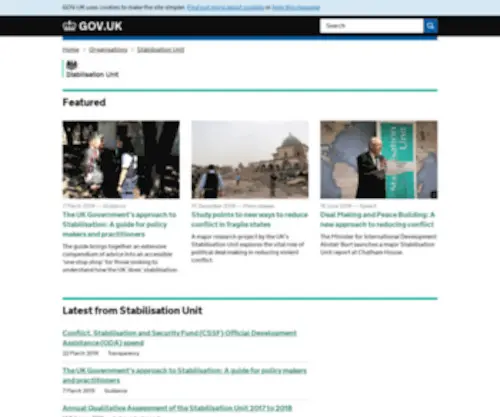 Stabilisationunit.gov.uk(The Stabilisation Unit) Screenshot