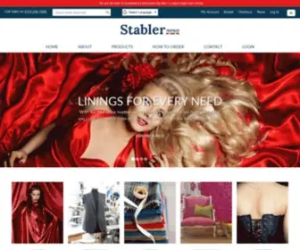 Stabler.co.uk(Home page Stabler Textiles) Screenshot