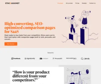 Stackagainst.com(Comparison Pages That Rank) Screenshot