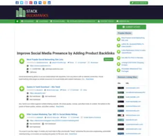 Stackbookmarks.com(Improve Social Media Presence by Adding Product Backlinks) Screenshot
