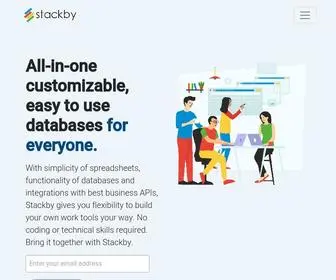 Stackby.com(Spreadsheets Databases and APIs in single workspace Home Home Home) Screenshot