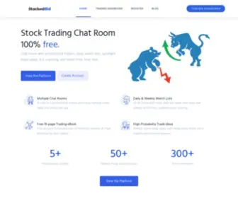 Stackedbid.com(Free Stock Trading Chat Room & Daily Stock Watchlists) Screenshot