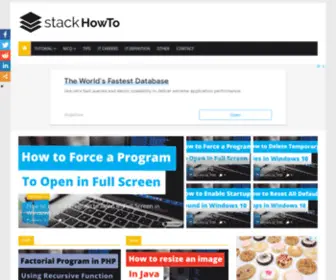 Stackhowto.com(E-learning Platform) Screenshot