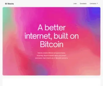 Stacks.co(DeFi, NFTs, Apps, and Smart Contracts for Bitcoin) Screenshot