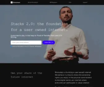 Stackstoken.com(Stacks Cryptocurrency) Screenshot