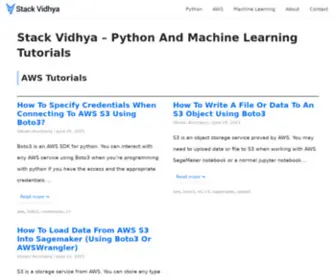 Stackvidhya.com(Definitive Python) Screenshot