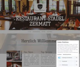 Stadel-Zermatt.ch(Restaurant Stadel Zermatt) Screenshot