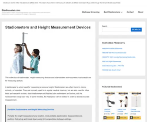 Stadiometer.com(Stadiometers and Height Measurement Devices) Screenshot