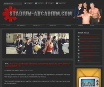 Stadium-Arcadium.com(Red Hot Chili Peppers News. Forum. Fansite. I'm With You News) Screenshot