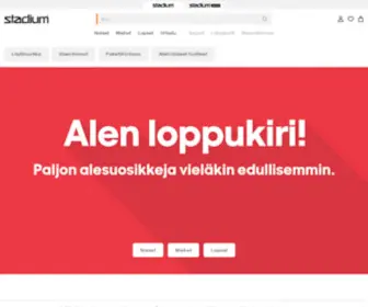 Stadium.fi(Urheilua ja urheilumuotia parhaaseen hintaan) Screenshot